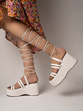 Shoetopia Girls P-5 White Wedge Sandal - 5 Uk (Girls-P-5-White),White,5,B0CRPDXKJF