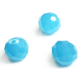 Chengmu 8mm Rondelle Aquamarine Jade Glass Beads for Jewelry Making 300pcs Faceted Briolette Shape Crytal Spacer Beads for Brace