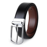 Shah Collections Belts For Men Leather Original, Reversible Black & Brown Formal & Casual Italian Leather Belt With Solid Metal 