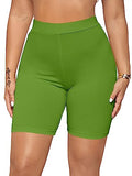 KYDA Women's Anti Bacterial Cycling Shorts Under Skirt Biker Shorts High Waist Stretchable Yoga Shorts & Gym Workout Skin Fit Shorties(Green_XL),Green