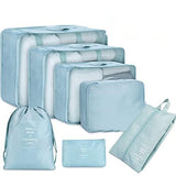 7 In 1 Foldable And Lightweight Packing Cubes For Suitcase Travel Luggage Organizers For Clothes Cosmetics Makeup Shoes Underwea