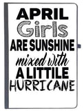 Udnag Ruled Notebook Diary Girls | April Girls Are Sunshine Mixed With, [A5 80Pages 80Gsm]