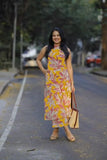 Anni Designer Women'S Rayon Viscose Straight Printed Kurta With Pant (Vcm Yellow_Xxl_Yellow_Xx-Large),Yellow,2XL,Rayon,Viscose,Regular,