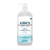 Kirks 3-in-1 Head to Toe Nourishing Liquid Cleanser- for Men, Women & Children - Premium Coconut Oil & Aloe Vera- Non GMO & Veg