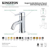 Kingston Brass Ls822Dlab Concord Single-Handle Bathroom Faucet With Push Pop-Up, 2.13 X 4.88 X 6.13, Antique Brass