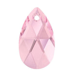 100pcs Czech Faceted Crystal Glass Pear Chandelier Pendant Drop Beads Suncatcher 22mm Large October Pink Birthstone