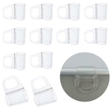 12 Pack Roller Shades Pull Down Clips, Lifting Clam, Hook Handle Grip Pull, Transparent Handle, Blind Grip, Curtain Accessories 
