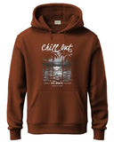 Adro Men'S Cotton Neck Hooded Sweatshirt (H24-Chill-Br_Downtown Brown,Downtown BrownApparel,L