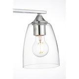 Living District Harris 4-Light Iron & Glass Bath Sconce In Chrome/Clear