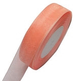 Chenkou Craft Solid Organza Ribbon 1 Roll 50 Yards Peach 1 (25mm) Craft Bow Party Christmas Decoration Packing Ribbons (Peach, 1