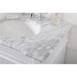 Elegant Decor Wesley 72 Steel And Solid Wood Double Bathroom Vanity Set - White