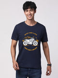 Adro Men'S Royal Bike Design Printed 100% Cotton T-Shirt - Regular Fit, Printed T-Shirts For Men (Rn24-Ryl-Nb_Navy_Xl)