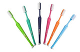Paro S43 Toothbrush | Compact Brush Head with Soft Bristles | Exchangeable Inter Space F | 4 Rows, 43 Tufts | 6 Pack