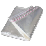 Dharansh Pack of 75 pcs 14x18 INCH Size | Transparent Plastic Poly Bag Sealable | Used for saree packaging gift packing, car