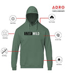 Adro Men'S Stay Wild Design Printed Hooded Neck Cotton Hoodies (H21-M-Stay-Pt_Pista_M)