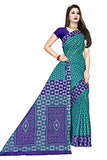 Tamaira Fashion Womens Plain Weave Pure Cotton Saree Without Blouse Piece (Ab15_Seagreen And Purple)