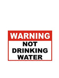 999Store office supplies sunboard Warning not Drinking Water sticker signage Sign Board Schools/Office Red 30X22 Cm