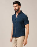 Toplot Men'S Regular Fit Casual Shirt (Chatai-Shirt-5174-Teal-L) Turquoise,Turquoise,,B0CYGXBXDL