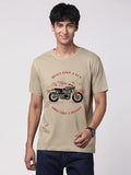 Adro Men'S Royal Bike Design Printed 100% Cotton T-Shirt - Regular Fit, Printed T-Shirts For Men (Rn24-Ryl-Be_Beige_M)