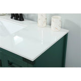 Elegant Decor Grant 32 Aluminum Mdf Single Bathroom Vanity In Green