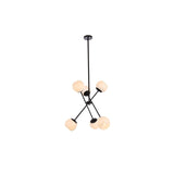 Living District Axl 6-Light Mid-Century Metal Pendant In Black And White