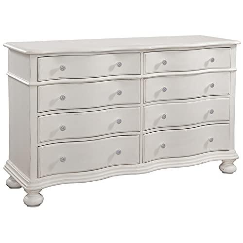American Woodcrafters Rodanthe Dove White Wood 8-Drawer Dresser