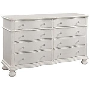 American Woodcrafters Rodanthe Dove White Wood 8-Drawer Dresser