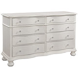 American Woodcrafters Rodanthe Dove White Wood 8-Drawer Dresser