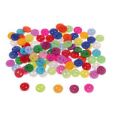 Merishopp 5X100Pcs Candy Color 2Holes Round Resin Button For Sewing Craft Scrapbook 9Mm