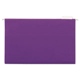 Universal UNV14220 Deluxe Bright Color Legal Size 1/5Cut Tab Hanging File Folders Violet (25/Box)