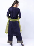 Ketch Polyester Womens Kurta&Duppatapalazzo (Khk3000302_Purple Purple S