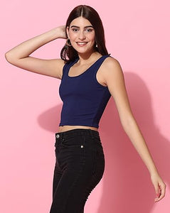 Toplot Women'S Combo Solid Ribbed Scoop Neck Sleeveless Slim Fit Tank Top Pack Of 2 (Combo-5069-Blk-Nvy-L),Black-Navy,,B0CG5JYFLR