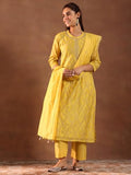 Libas Women'S Chanderi Silk Embroidered Kurta Set (49469 Mustard Mustard 2Xl
