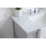 Elegant Decor Clement 36 Aluminum Mdf Single Bathroom Vanity In Gray