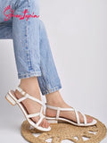 Shoetopia Women'S Girls-Snd-179 Sandal-8 Kids Uk (Girls-Snd-179-White)-Eu41,White,8,B0D4VQTXPB