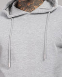 Adro Men'S Cotton Neck Hooded Sweatshirt (H24-M-Pln-Gr_Grey,GreyApparel,M
