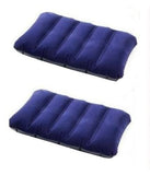 Anugrah Mart Flocked Inflatable Camping Air Pillow Ultralight Portable Ergonomic Pillow Air Cushion Sleeping Bag Outdoor Travel 