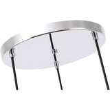 Living District Collier 3 Light Chrome And Clear Glass Pendant
