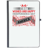 Udnag Ruled Notebook Diary Independance Day | Best Wishes And Happy Independence Day America!, [A5 80Pages 80Gsm]