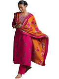 Libas Women'S Silk Blend Kurta Sets (36985_Pink_Xl)