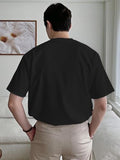 Leriya Fashion Men'S Solid Oversized Fit T-Shirt (Lf-Mt-1074_Black Xl)