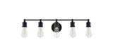 Living District Indoor Modern Home Decorative Bright Ceiling Serif 5 Light Black Wall Sconce