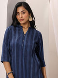 Libas Women'S Cotton Blend Straight Kurtis (29357O_Blue_M)