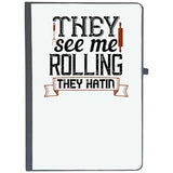 Udnag Ruled Notebook Diary Cooking | They See Me Rolling They Hatin, [A5 80Pages 80Gsm]