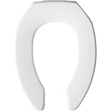 BEMIS 2L2155T 000 MedicAid 2 Lift Raised Open Front Plastic Toilet Seat, ELONGATED, Long Lasting Solid Plastic, White
