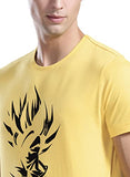 Adro Anime Printed Mens T-Shirts (Rnr-M-Gok-Ly_Light Yellow_Xl)