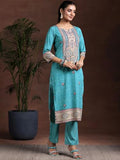 Libas Women'S Poly Crepe Kurta Set (36942 Blue L