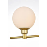 Living District Cordelia 3-Light Iron/Glass Bath Sconce In Brass/Frosted White