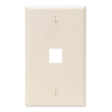 Leviton QuickPort Wallplate, Single Gang, 1-Port, 41080-1TP, Light Almond