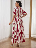 Leriya Fashion Women's Rayon Fit and Flare Ankle Length Dress (LF-WD1194_Wine_M)